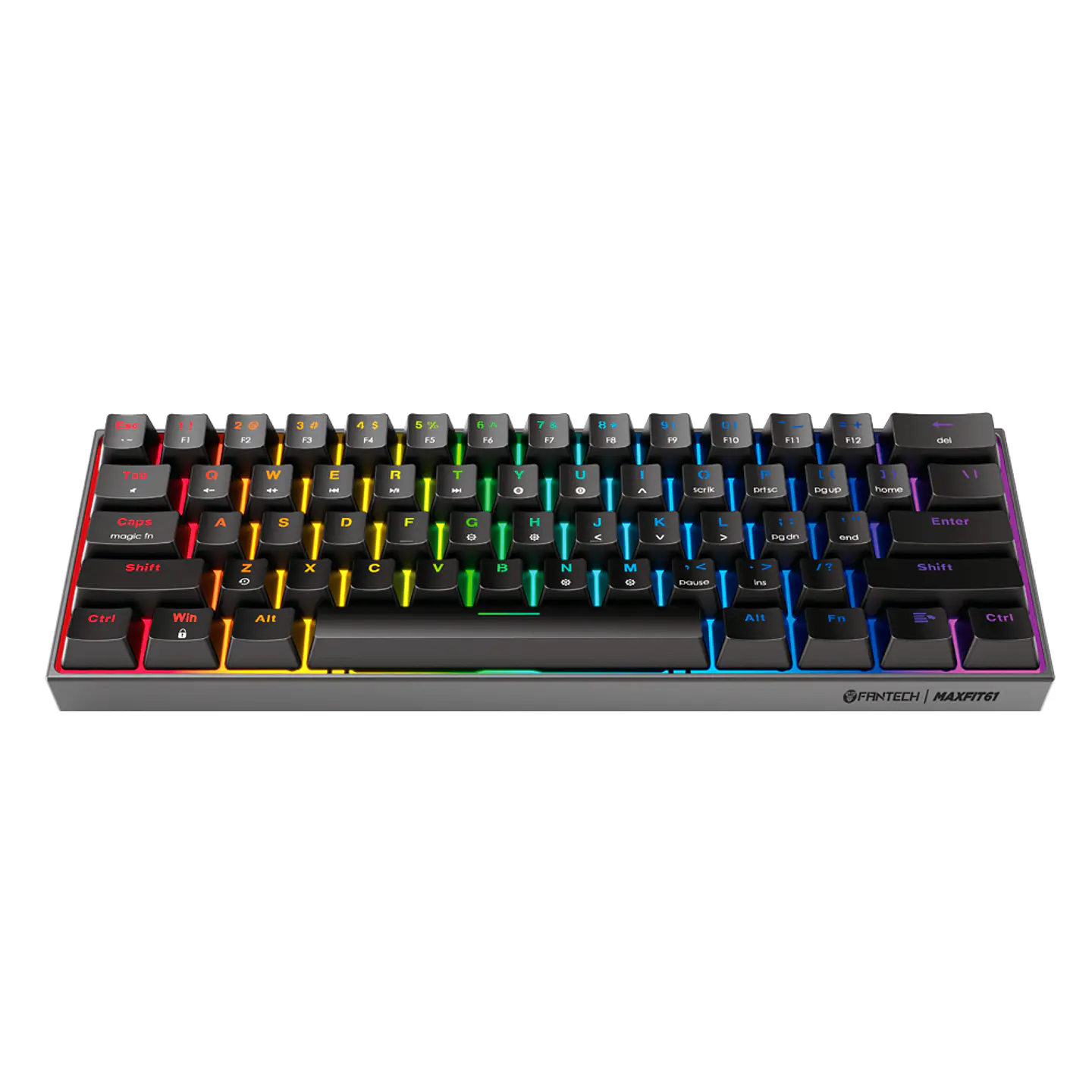 MK857 MAXFIT61 Black Teclado Mecánico 60% Layout USA 2