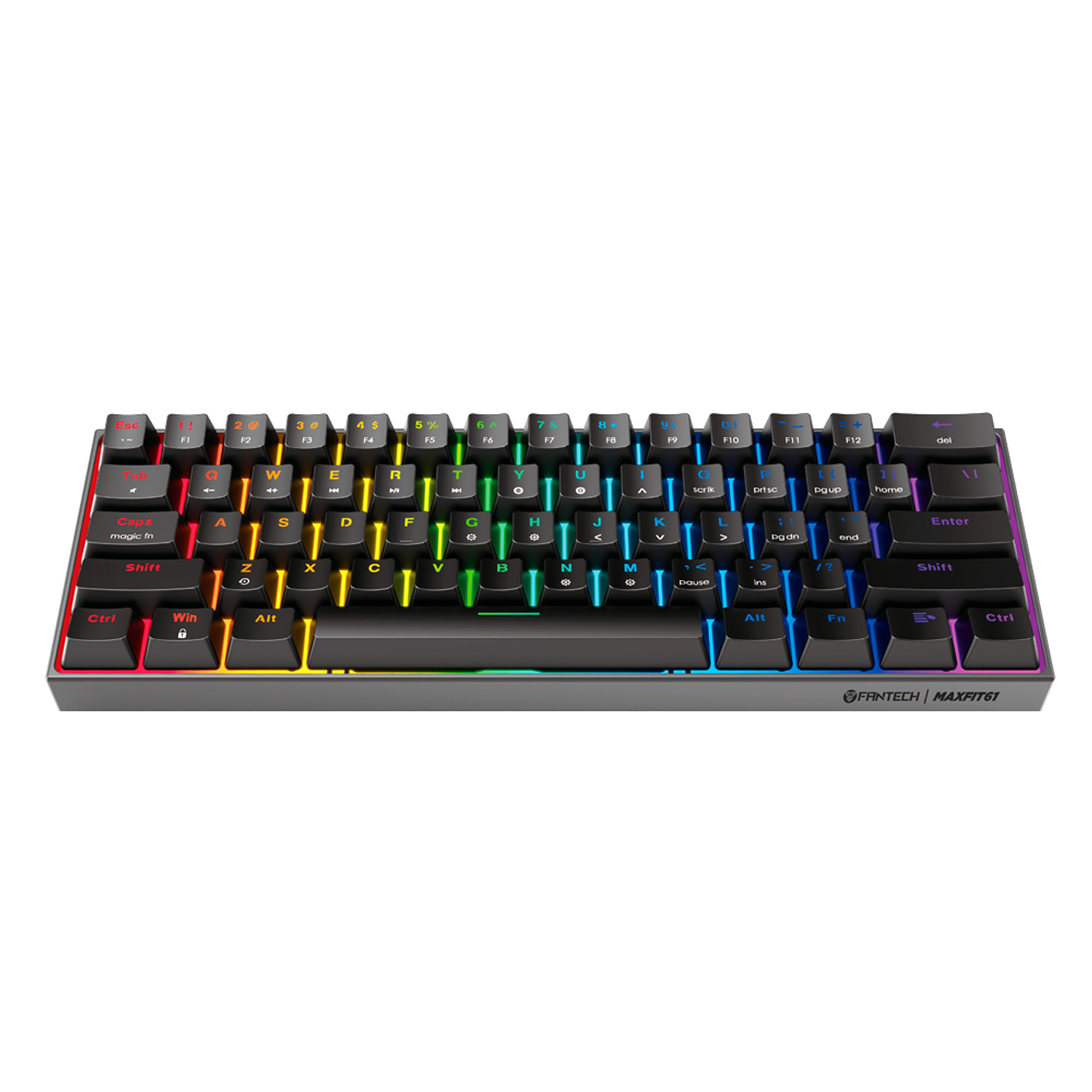 MK857 MAXFIT61 Black Teclado Mecánico 60% Layout USA 2