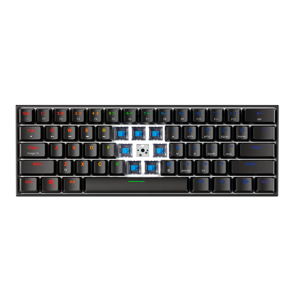 MK857 MAXFIT61 Black Teclado Mecánico 60% Layout USA 3