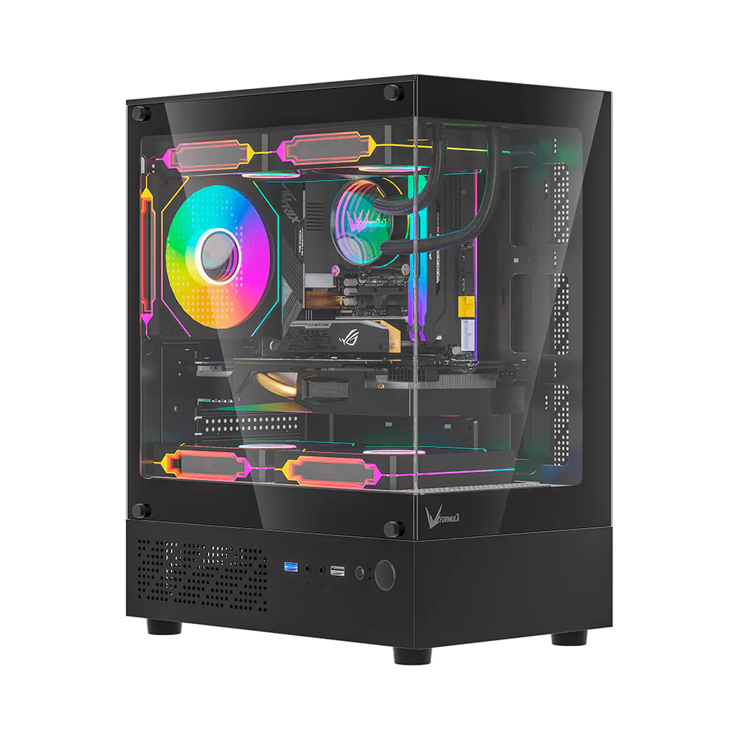 Crystal Z1CM Plus Black Gabinete PC + 3 Ventiladores ARPW Formula V Line 1