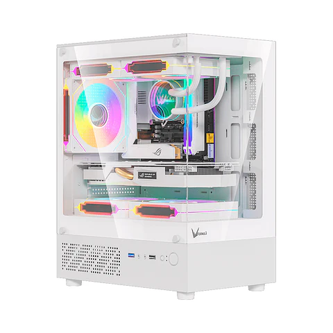 Crystal Z1CM Plus White Gabinete PC + 3 Ventiladores ARPW Formula V Line