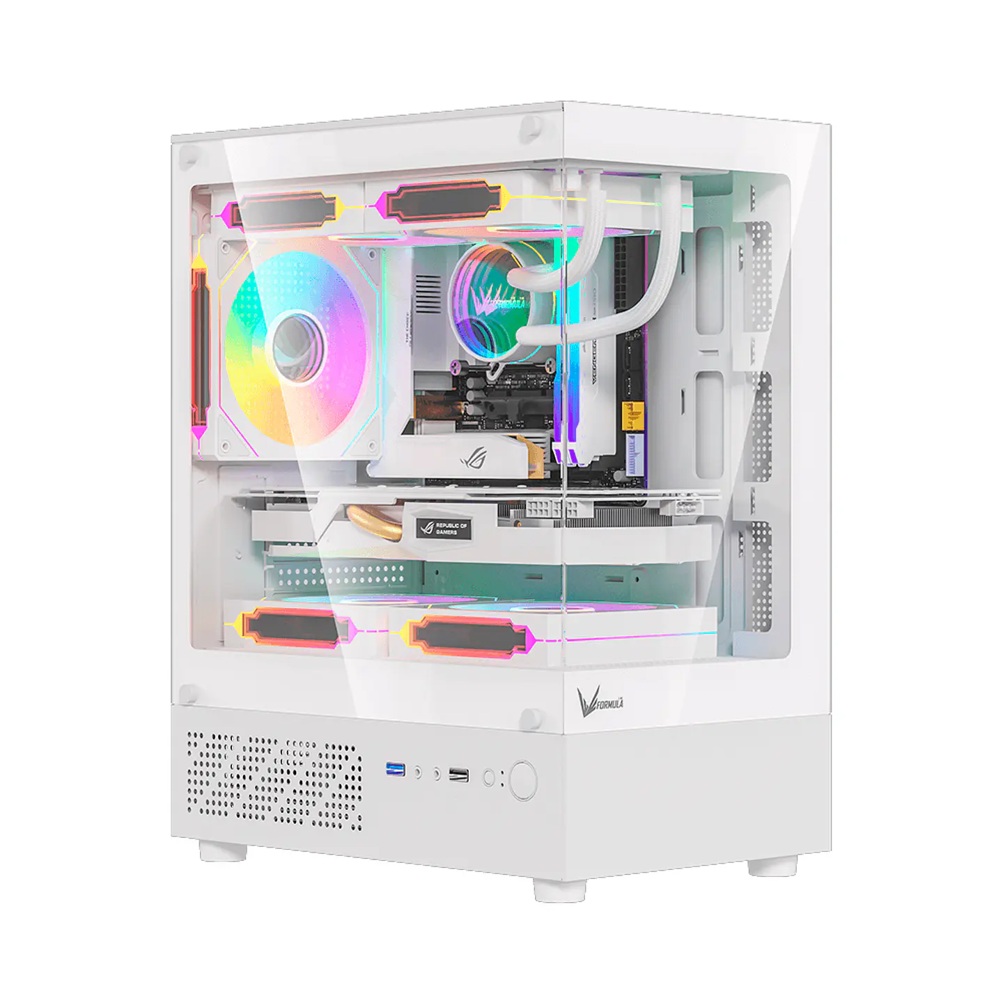 Crystal Z1CM Plus White Gabinete PC + 3 Ventiladores ARPW Formula V Line 1