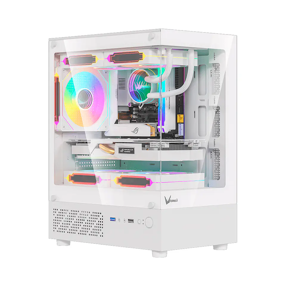 Crystal Z1CM Plus White Gabinete PC + 3 Ventiladores ARPW Formula V Line 1