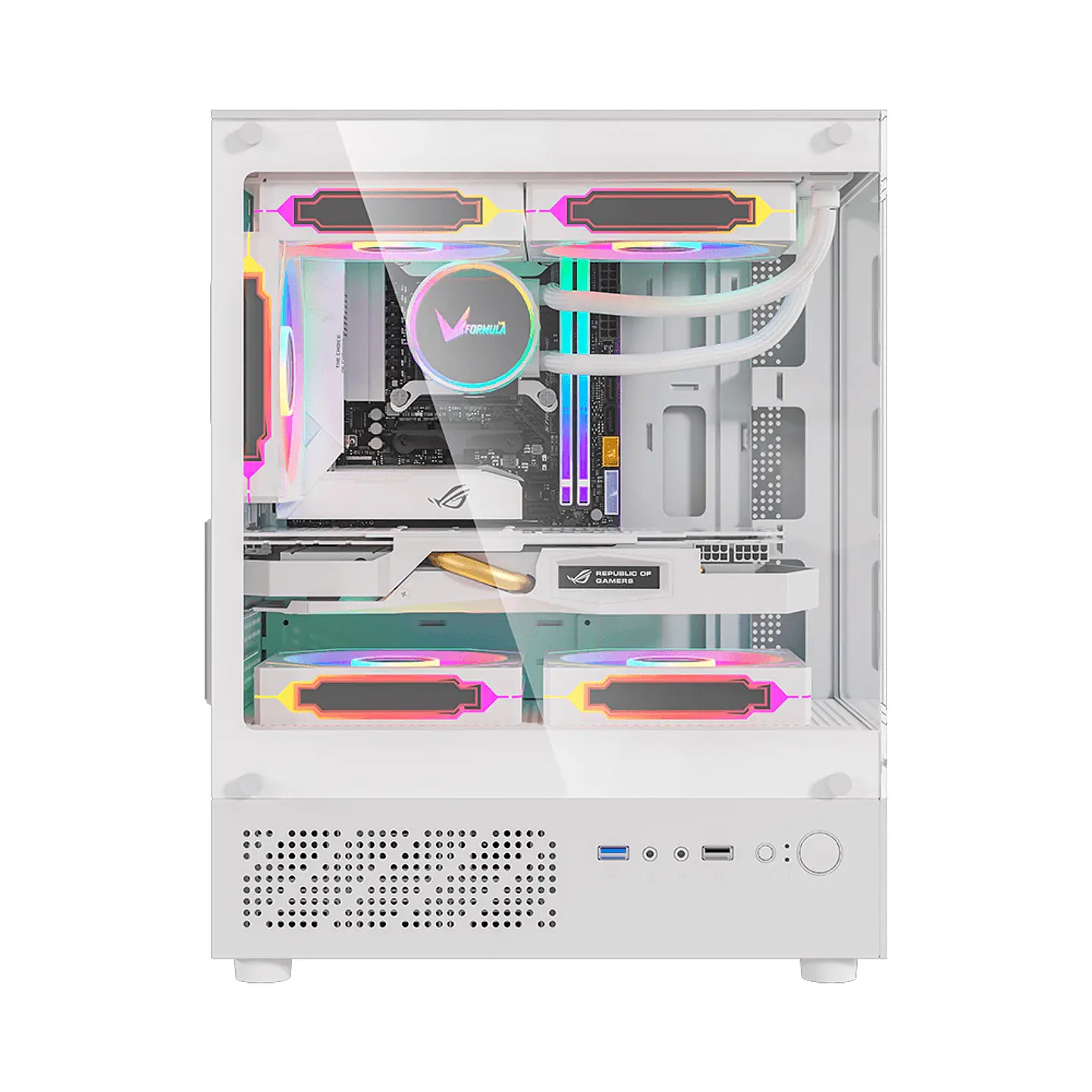 Crystal Z1CM Plus White Gabinete PC + 3 Ventiladores ARPW Formula V Line 4