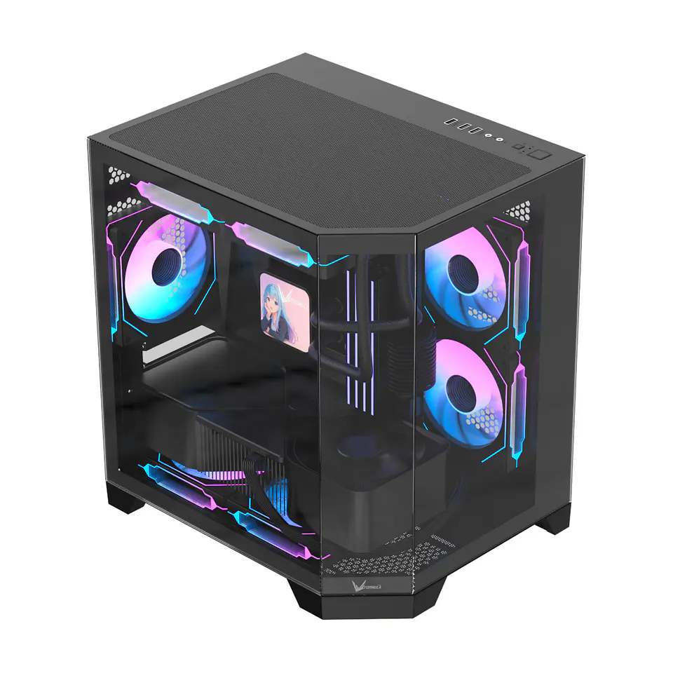 Crystal Z6M Floe Black Gabinete PC + 3 Ventiladores ARPW 3