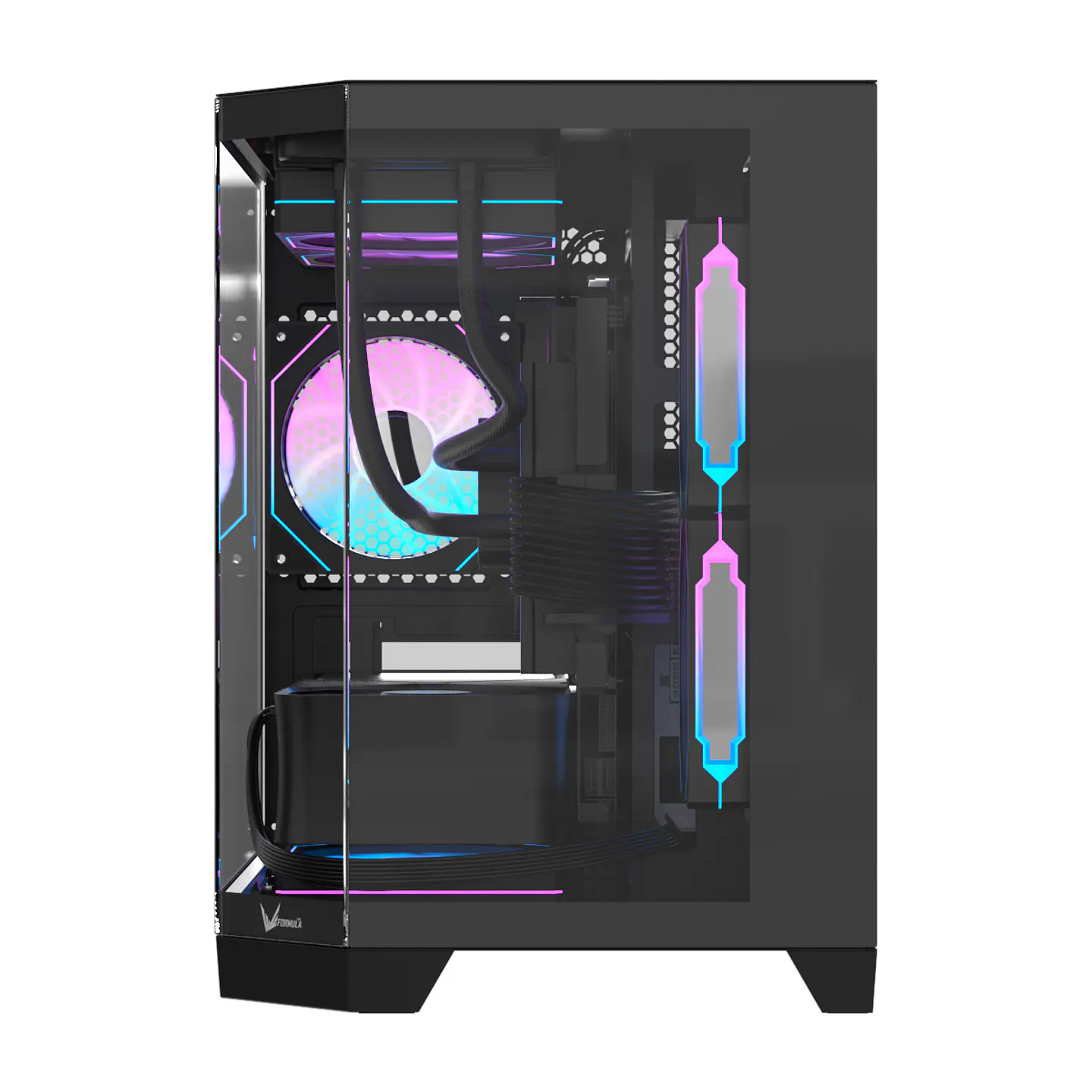 Crystal Z6M Floe Black Gabinete PC + 3 Ventiladores ARPW 4