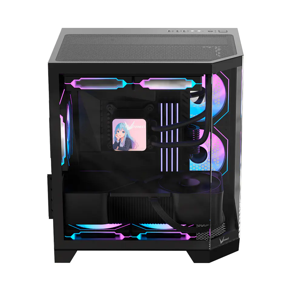 Crystal Z6M Floe Black Gabinete PC + 3 Ventiladores ARPW 2
