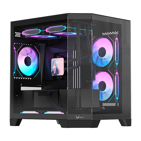 Crystal Z6M Floe Black Gabinete PC + 3 Ventiladores ARPW