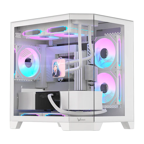 Crystal Z6M Floe White Gabinete PC + 3 Ventiladores ARPW