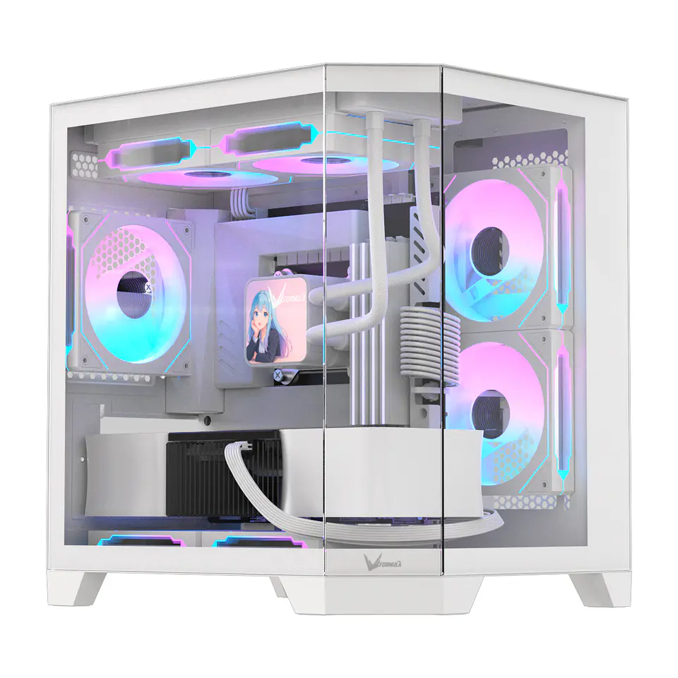 Crystal Z6M Floe White Gabinete PC + 3 Ventiladores ARPW 1
