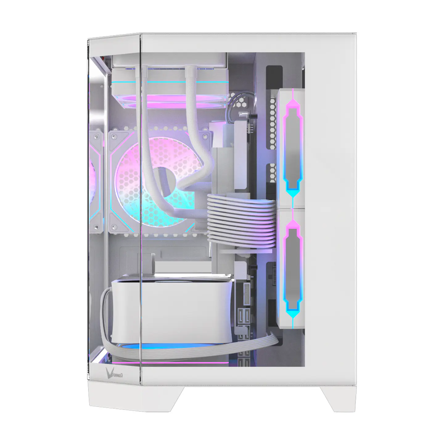 Crystal Z6M Floe White Gabinete PC + 3 Ventiladores ARPW 4