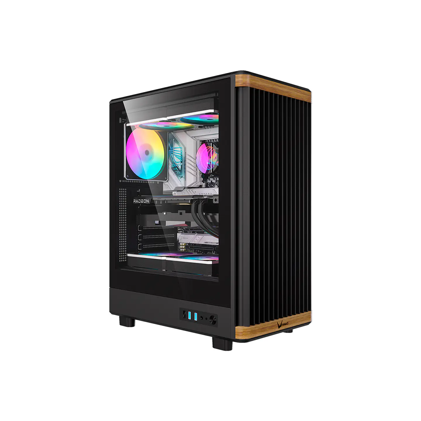 Timberline T1 Black Gabinete PC + 4 Ventiladores RGB 1