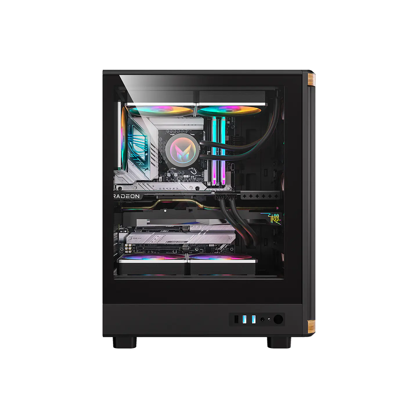 Timberline T1 Black Gabinete PC + 4 Ventiladores RGB 3