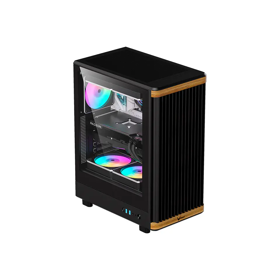 Timberline T1 Black Gabinete PC + 4 Ventiladores RGB 2
