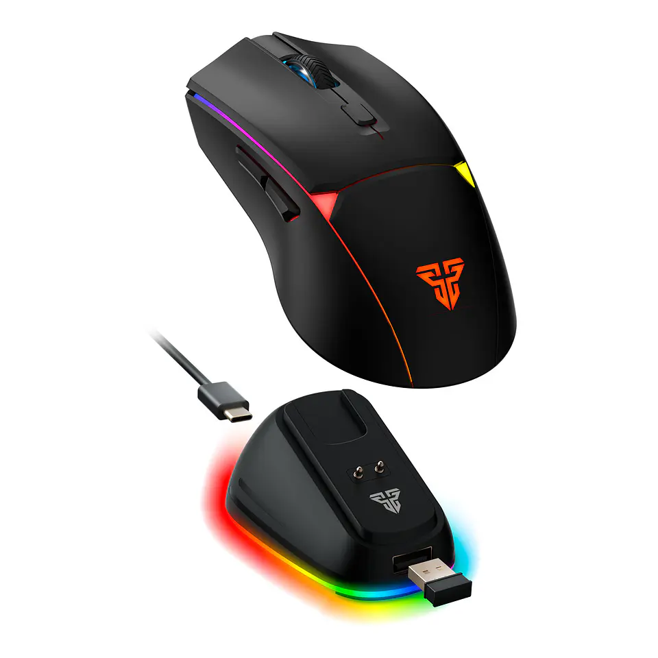 WG7DV2RD CRYPTO II Black Mouse Inalámbrico 12.000 DPI 1