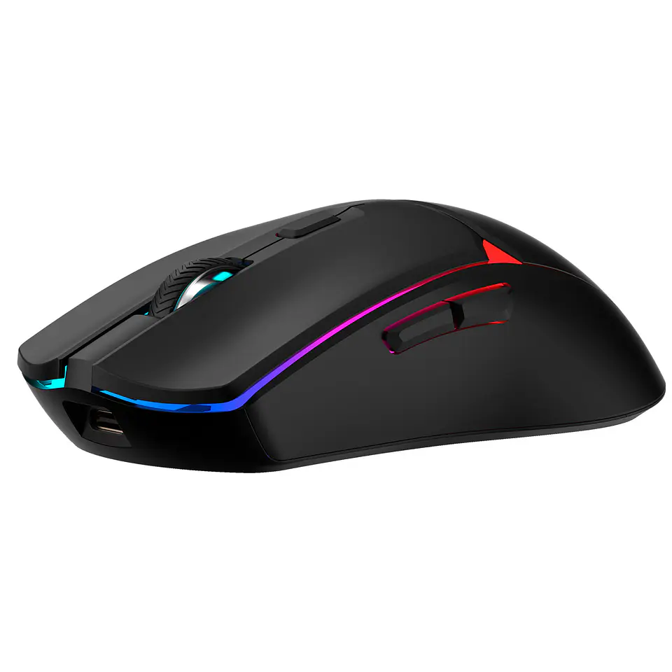 WG7DV2RD CRYPTO II Black Mouse Inalámbrico 12.000 DPI 4
