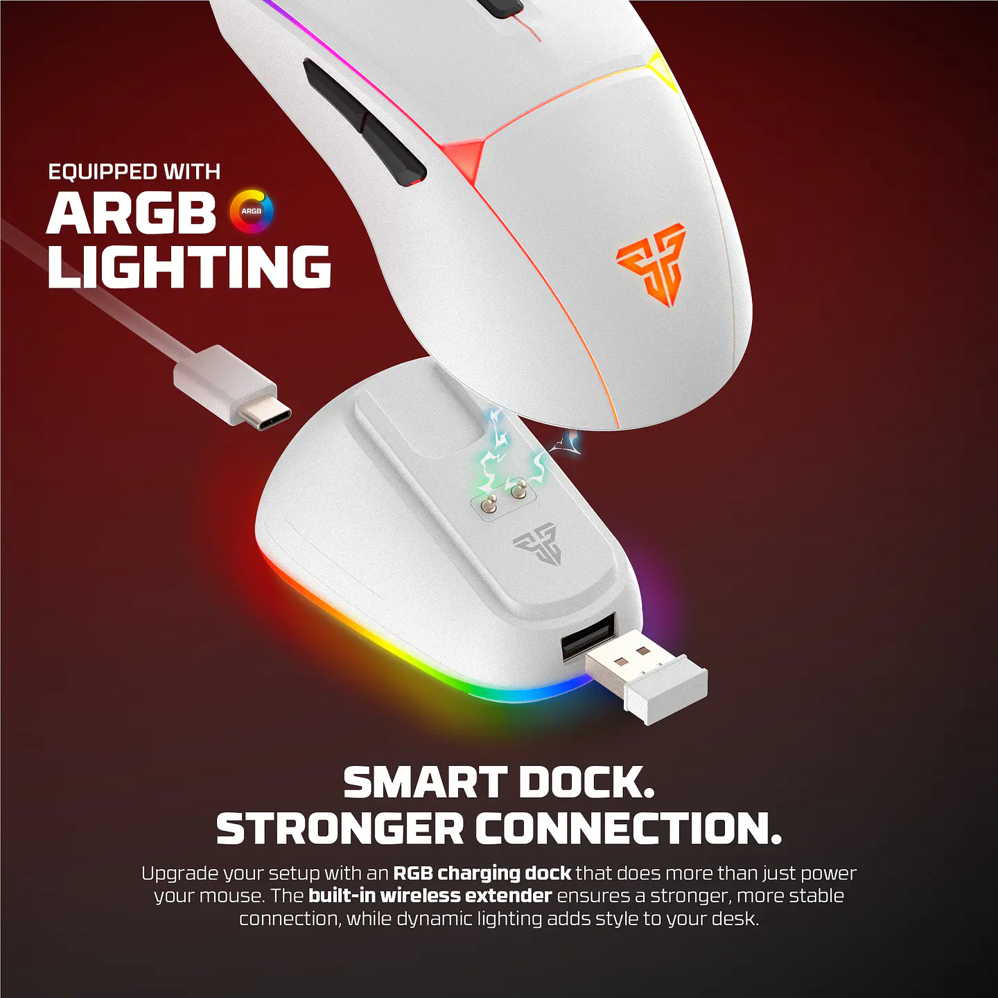 WG7DV2RD CRYPTO II Black Mouse Inalámbrico 12.000 DPI 6