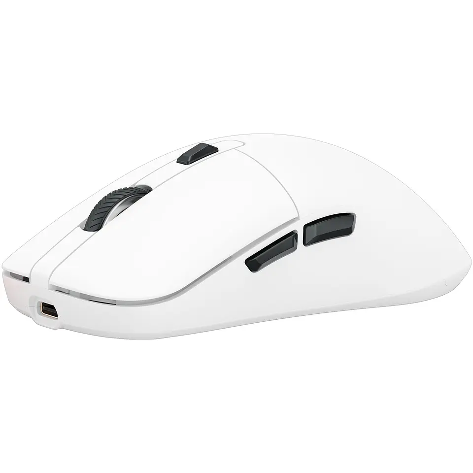 WG9RD KANATA Wireless White Mouse inalámbrico 12.000 DPI con dock de carga RGB 5