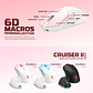 WG11V2RD Cruiser II Pink Mouse inalámbrico 2.400 DPI con dock de carga RGB - Miniatura 8