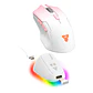 WG11V2RD Cruiser II Pink Mouse inalámbrico 2.400 DPI con dock de carga RGB - Miniatura 1