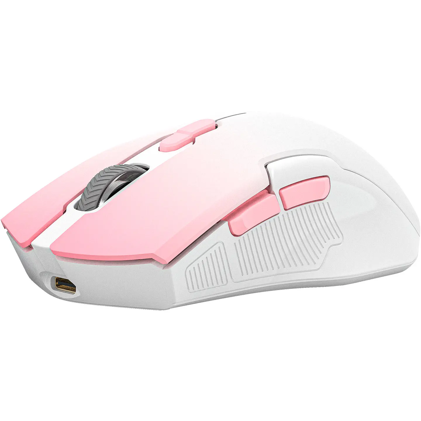 WG11V2RD Cruiser II Pink Mouse inalámbrico 2.400 DPI con dock de carga RGB 4