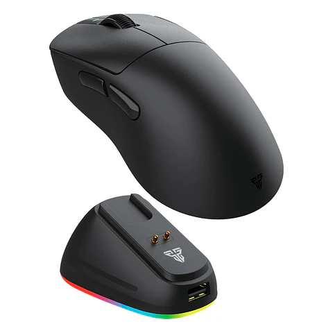 WG14E YARI E Black Mouse inalámbrico 12.000 DPI 300 IPS 35G 1000 MHz con dock de carga RGB