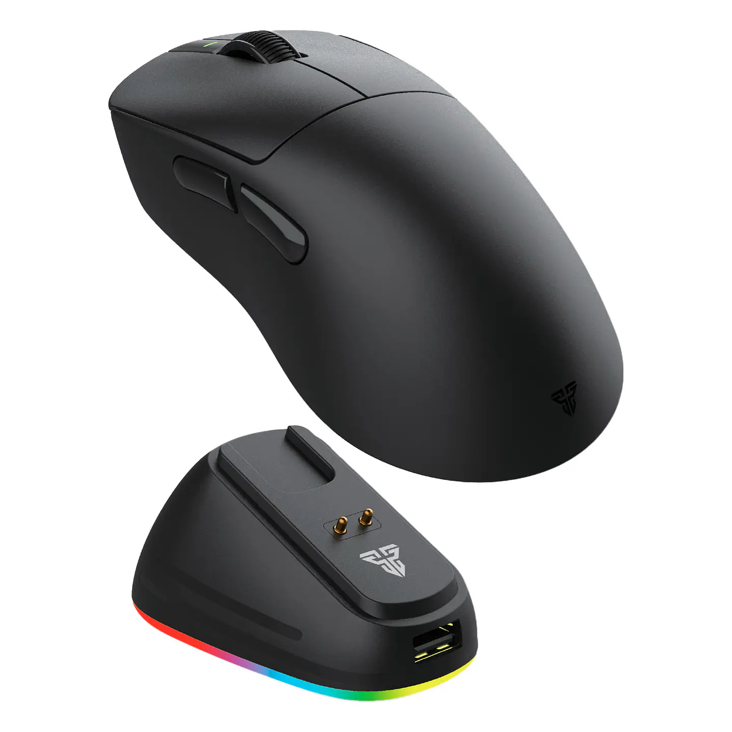 WG14E YARI E Black Mouse inalámbrico 12.000 DPI 300 IPS 35G 1000 MHz con dock de carga RGB 1