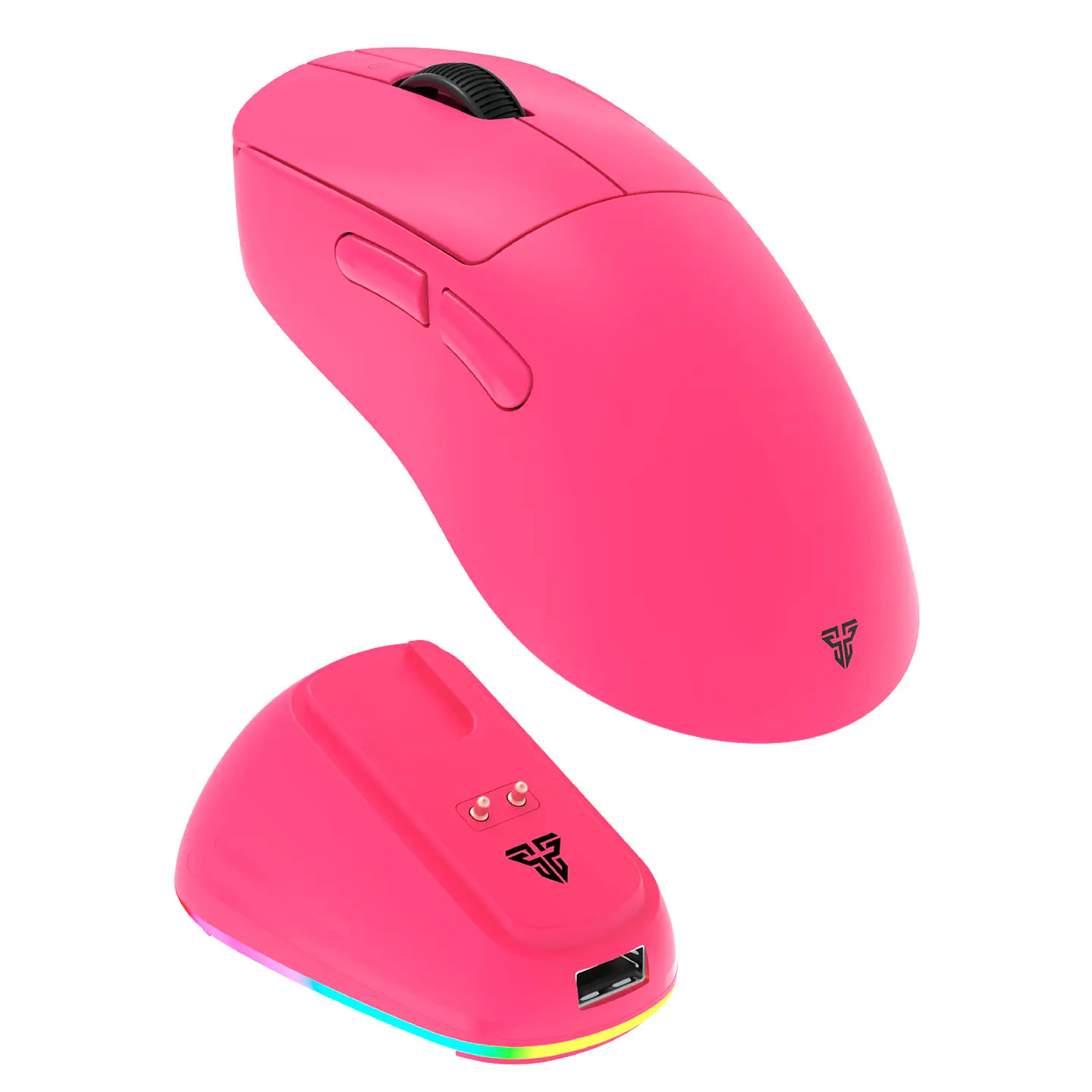 WG14E YARI E Rosie Pink Mouse inalámbrico 12.000 DPI 300 IPS 35G 1000 MHz con dock de carga RGB- COPIA 1