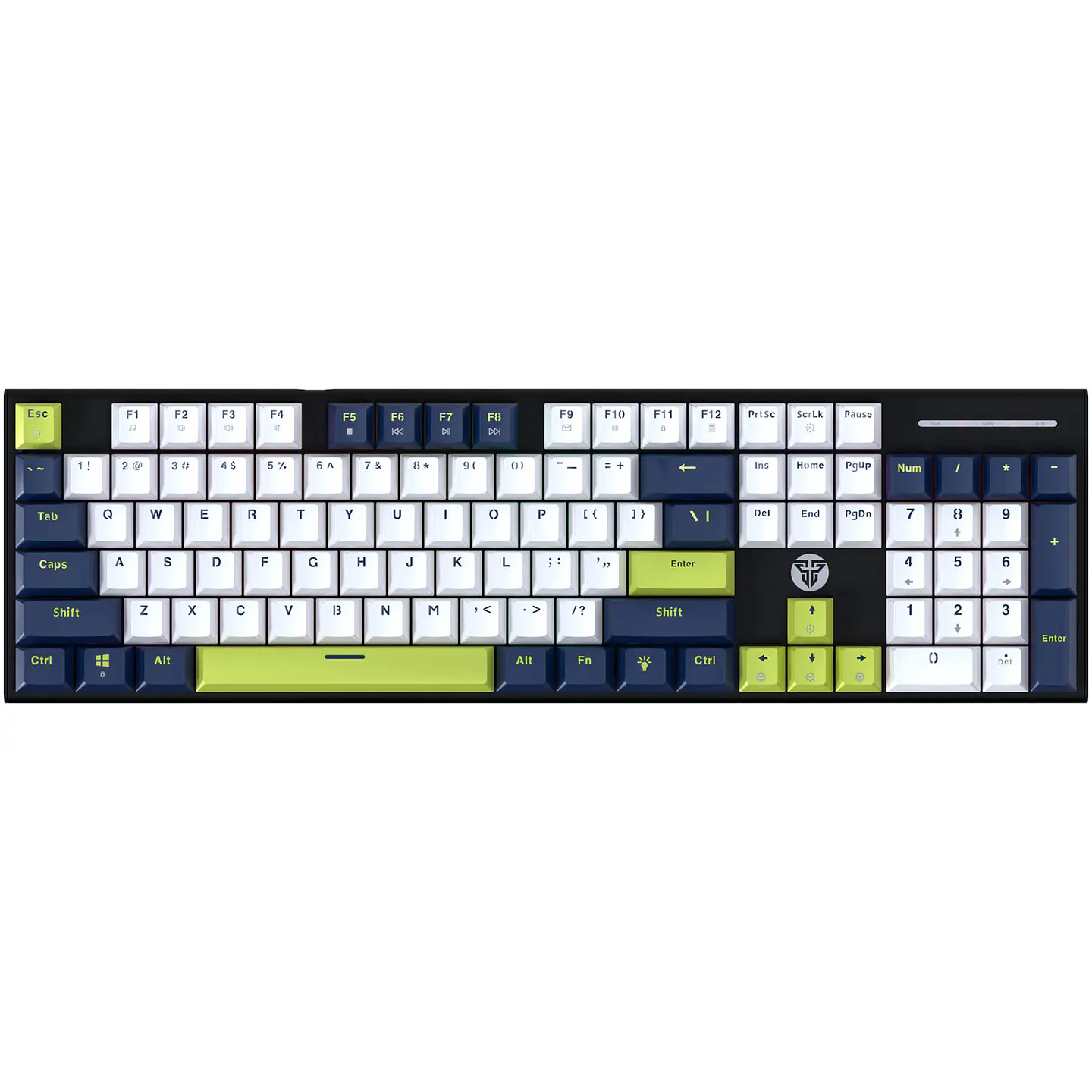 MK878s ATOM104S Mori White Teclado mecánico 100% Hot-Swappable Layout USA 1