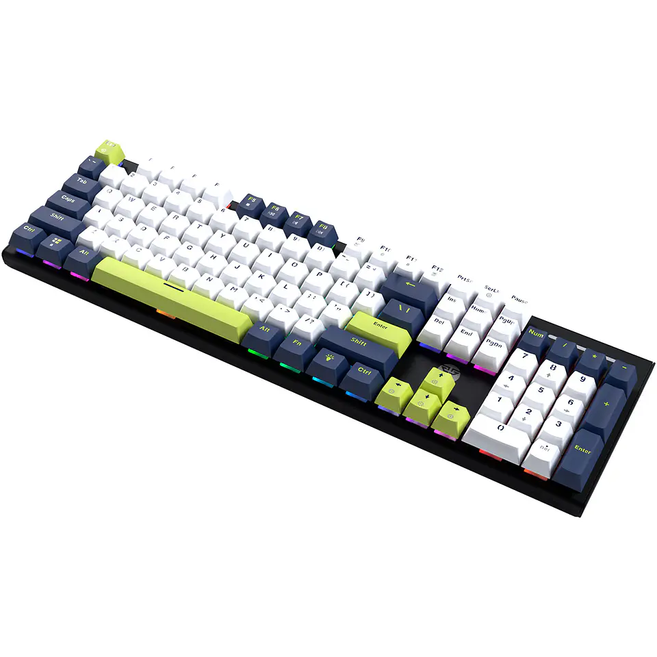 MK878s ATOM104S Mori White Teclado mecánico 100% Hot-Swappable Layout USA 3