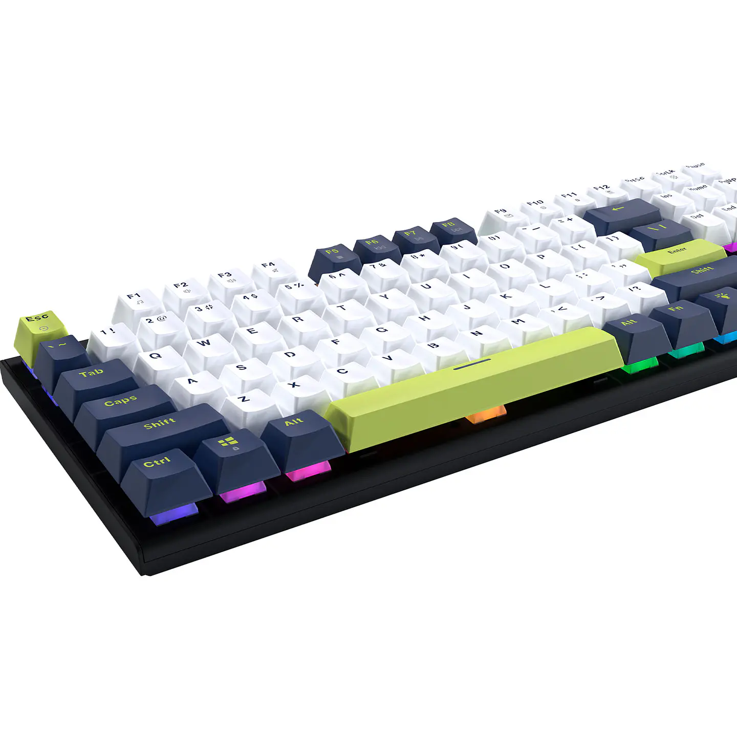 MK878s ATOM104S Mori White Teclado mecánico 100% Hot-Swappable Layout USA 4