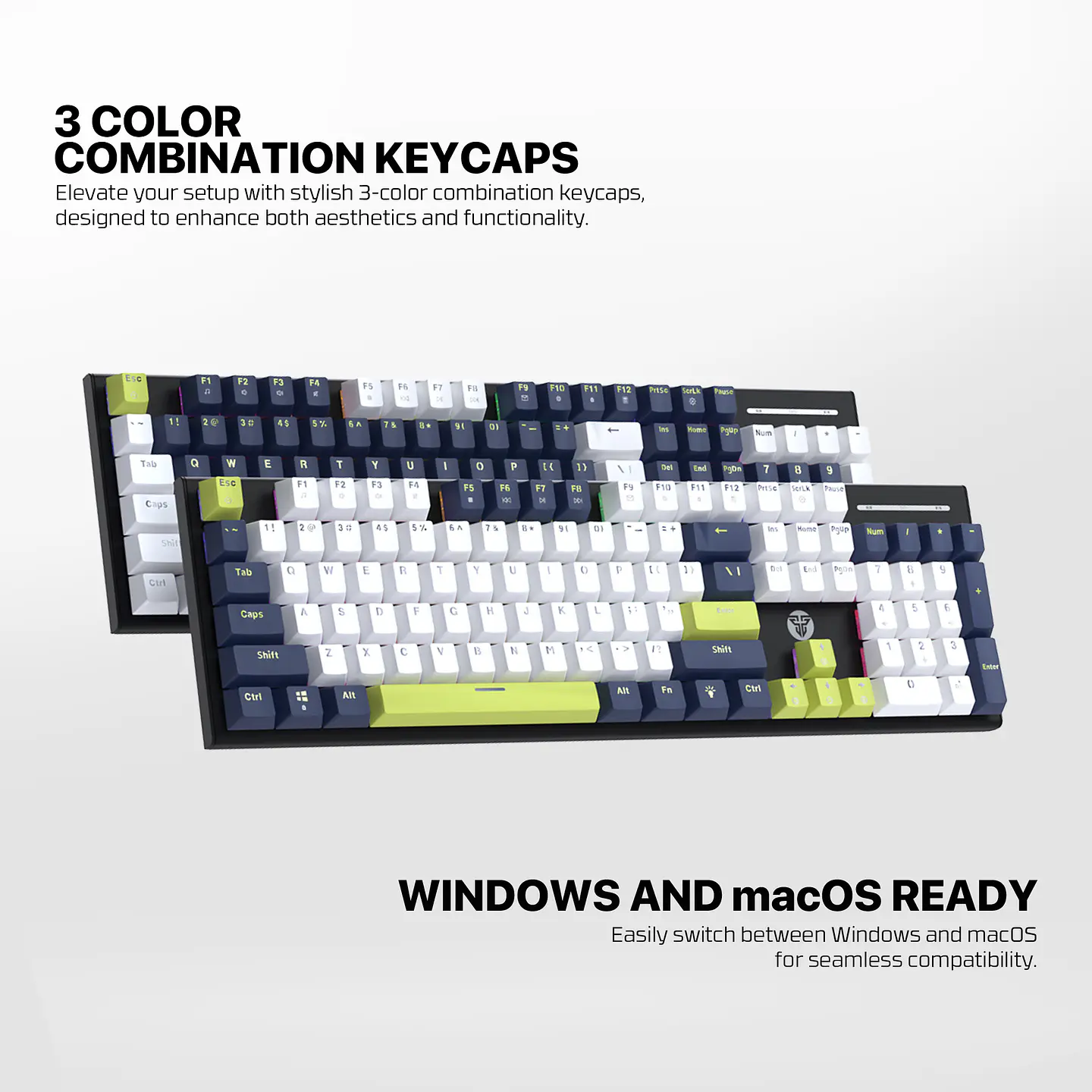 MK878s ATOM104S Mori Blue Teclado mecánico 100% Hot-Swappable Layout USA 12