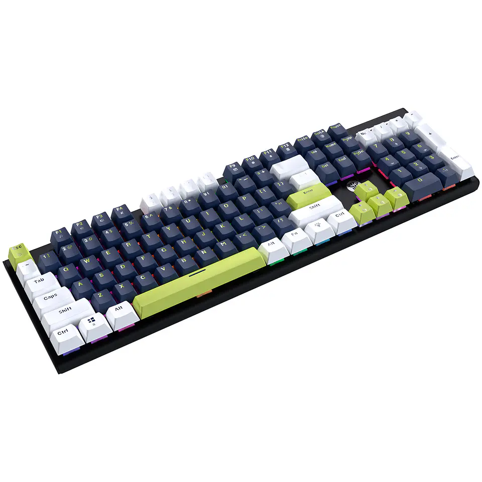 MK878s ATOM104S Mori Blue Teclado mecánico 100% Hot-Swappable Layout USA 2
