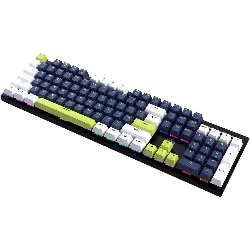MK878s ATOM104S Mori Blue Teclado mecánico 100% Hot-Swappable Layout USA 3