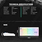 MK921 MAXFIT8 White Teclado Mecánico Inalámbrico Hot-swappable 80% Layout USA - Miniatura 12