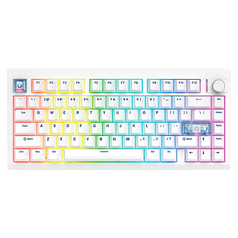 MK921 MAXFIT8 White Teclado Mecánico Inalámbrico Hot-swappable 80% Layout USA