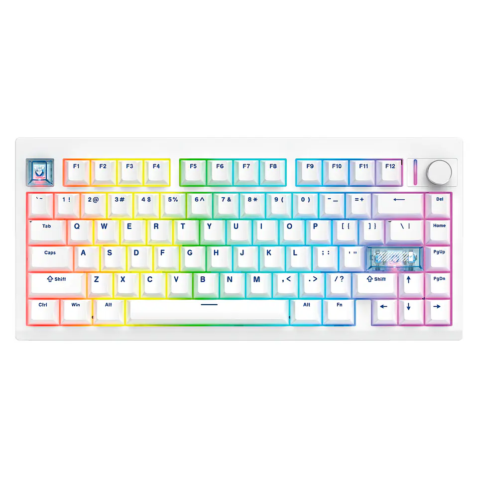 MK921 MAXFIT8 White Teclado Mecánico Inalámbrico Hot-swappable 80% Layout USA 1