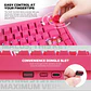 MK921 MAXFIT8 Rosie Pink Teclado Mecánico Inalámbrico Hot-swappable 80% Layout USA - Miniatura 9