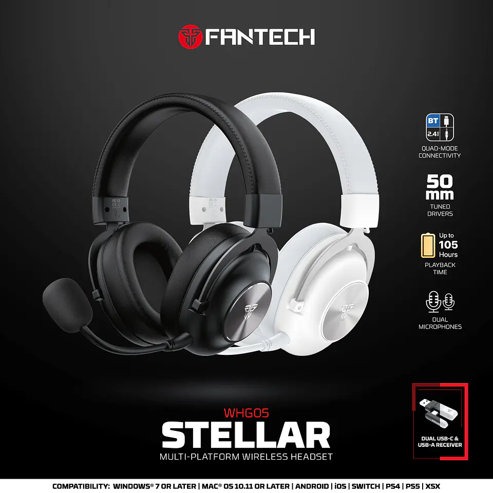 WHG05 STELLAR White Audífonos Inalámbricos Multiplataforma 20