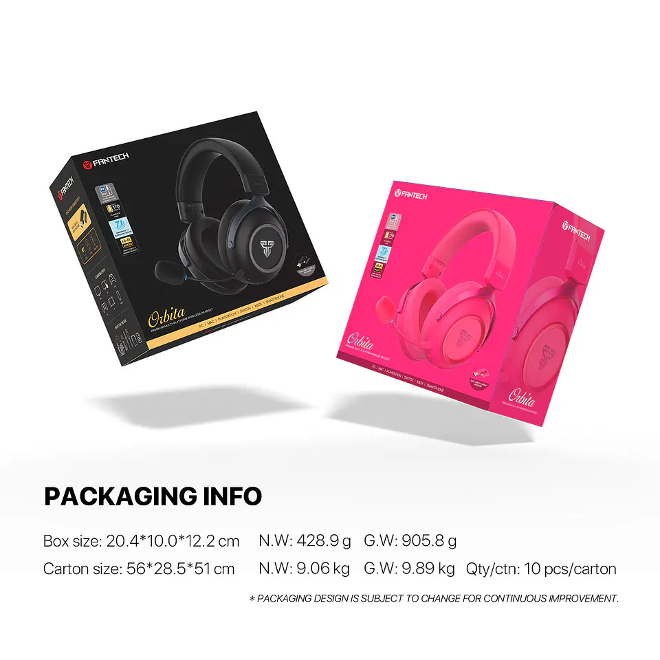 WHG07 ORBITA Rosie Pink Audífonos Inalámbricos 7.1 Virtual 14