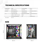 CG85X LUMINA X Black Gabinete Pecera con 6 Ventiladores Infinite aRGB - Miniatura 18
