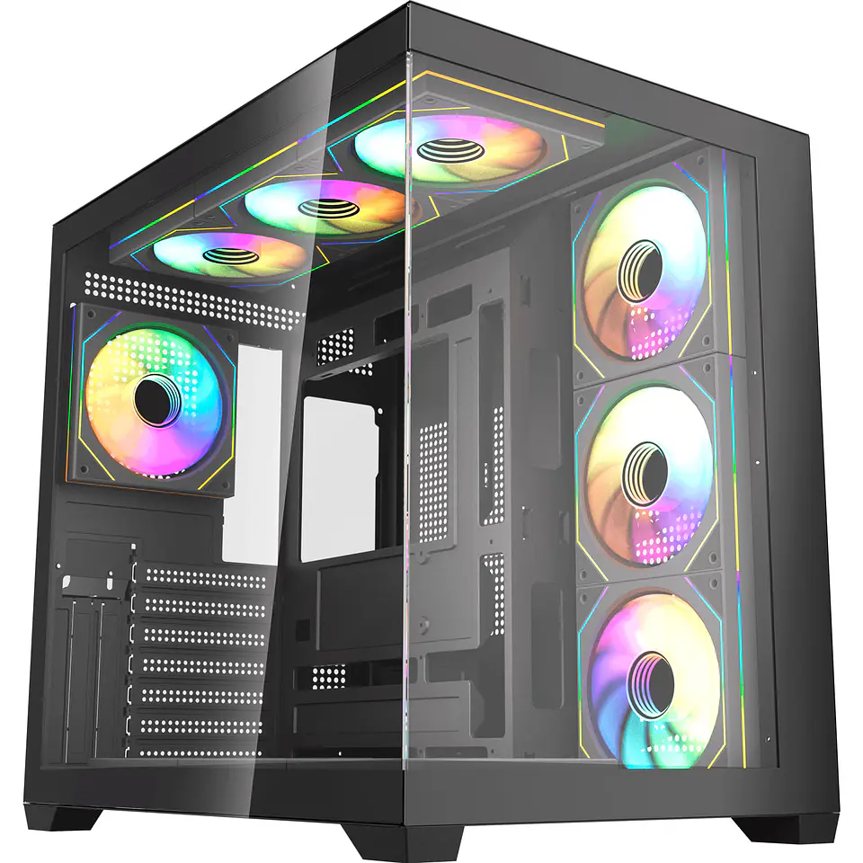 CG85X LUMINA X Black Gabinete Pecera con 6 Ventiladores Infinite aRGB 1