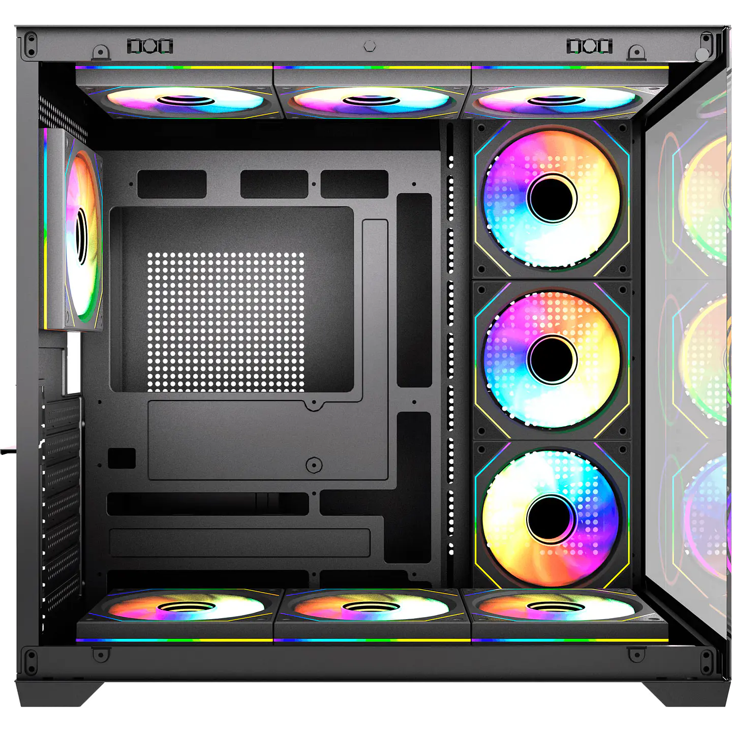 CG85X LUMINA X Black Gabinete Pecera con 6 Ventiladores Infinite aRGB 3