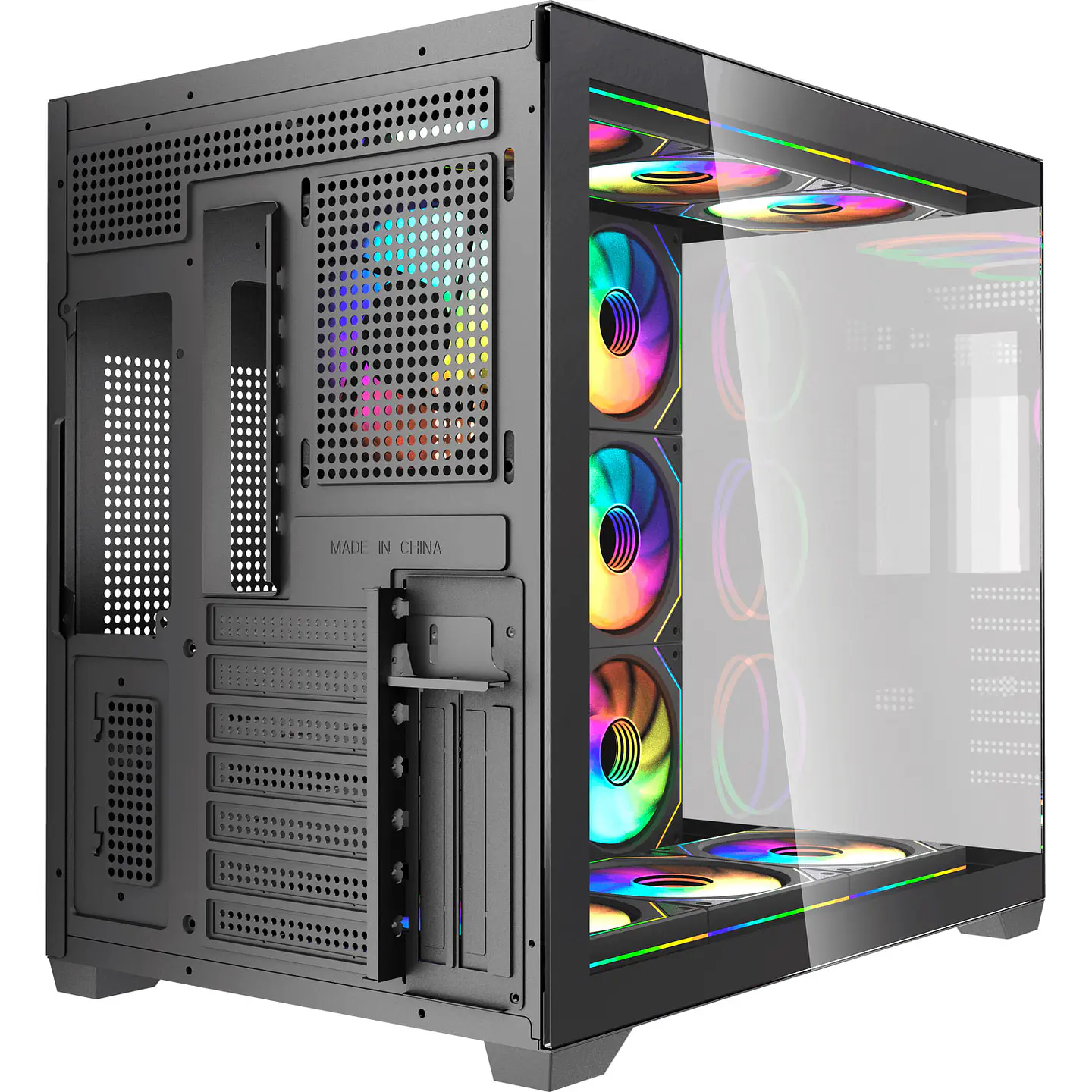 CG85X LUMINA X Black Gabinete Pecera con 6 Ventiladores Infinite aRGB 4