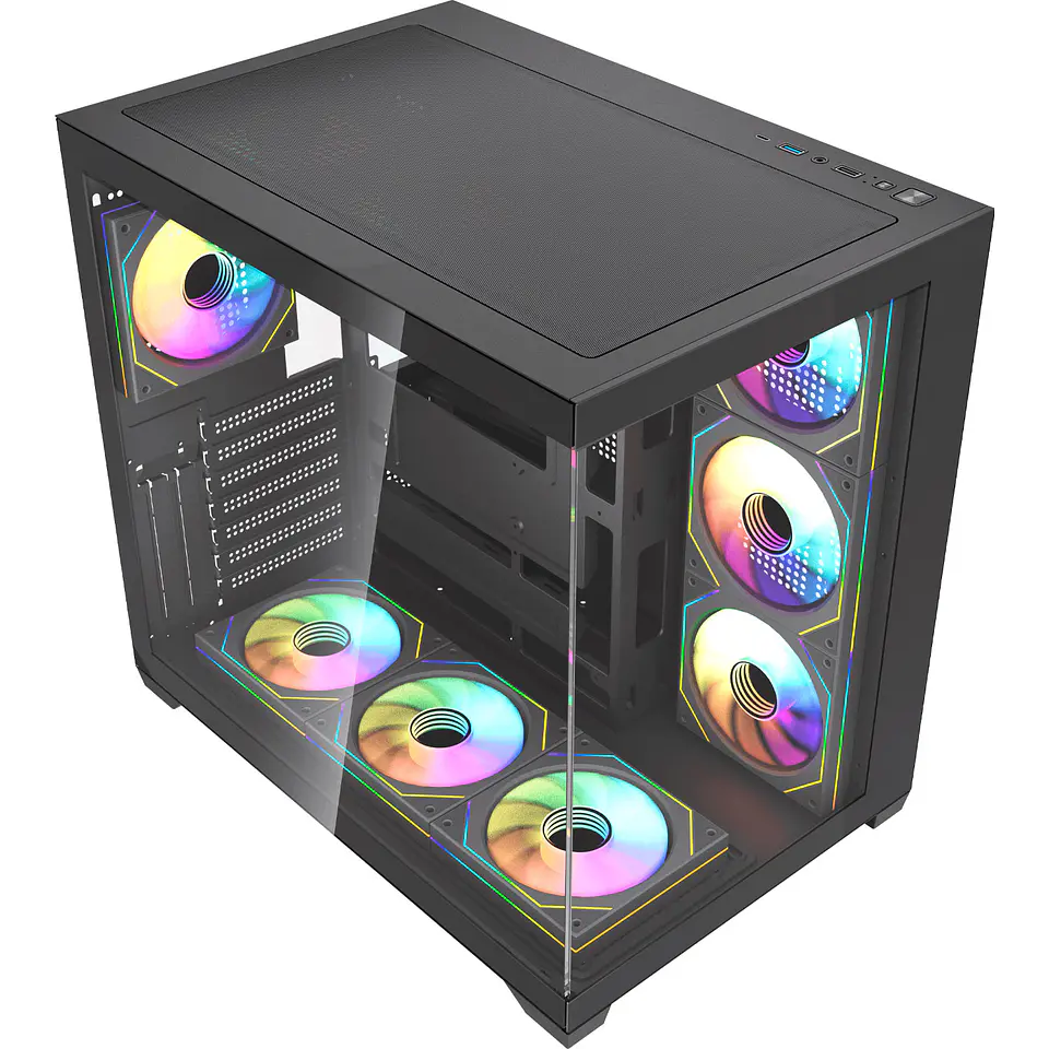 CG85X LUMINA X Black Gabinete Pecera con 6 Ventiladores Infinite aRGB 6