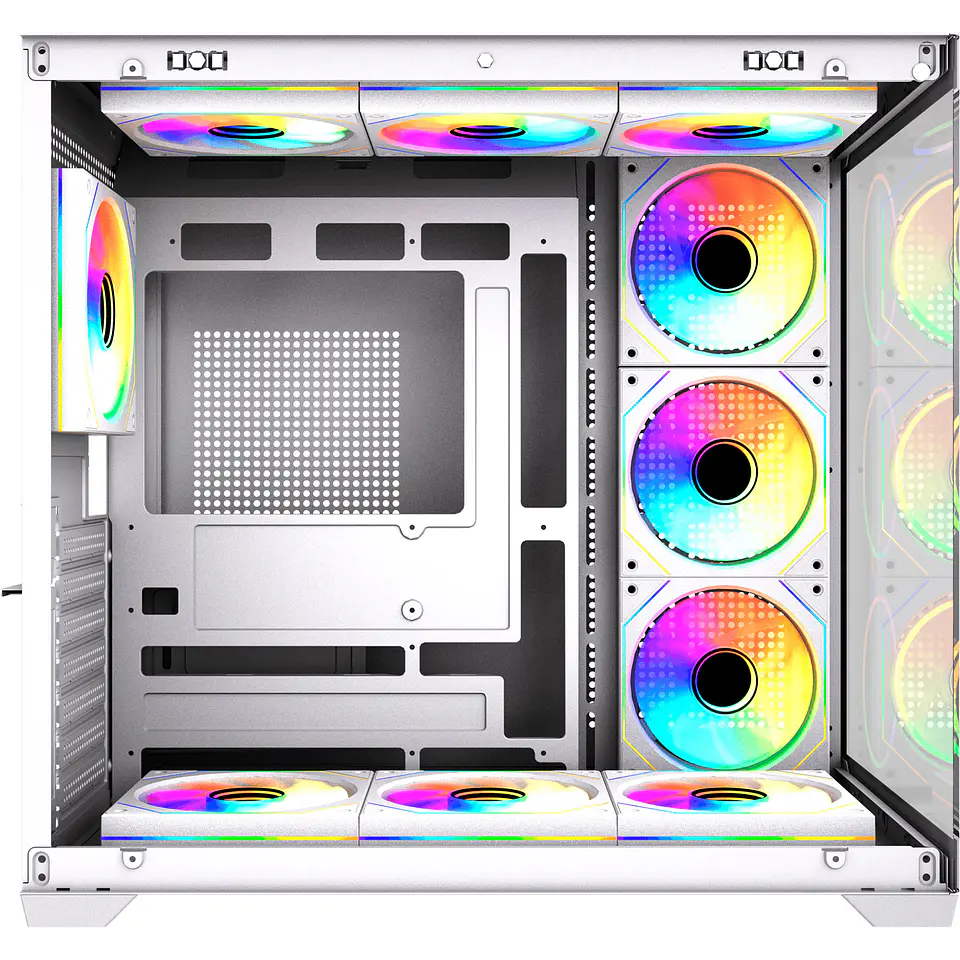 CG85X LUMINA X White Gabinete Pecera con 6 Ventiladores Infinite aRGB 3