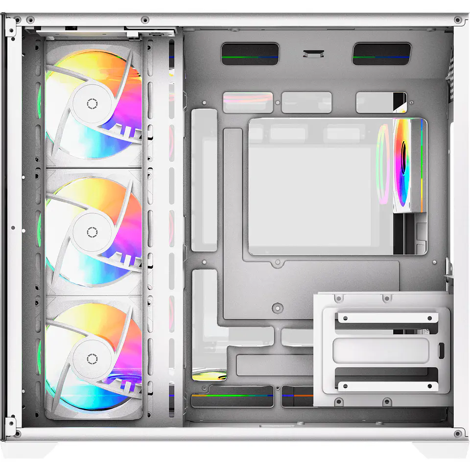 CG85X LUMINA X White Gabinete Pecera con 6 Ventiladores Infinite aRGB 5