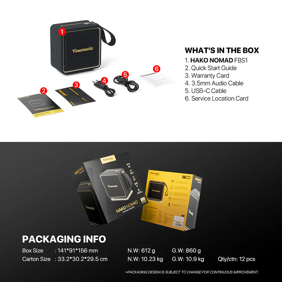 FBS1 HAKO NOMAD Parlante Inalámbrico 30W TWS 16