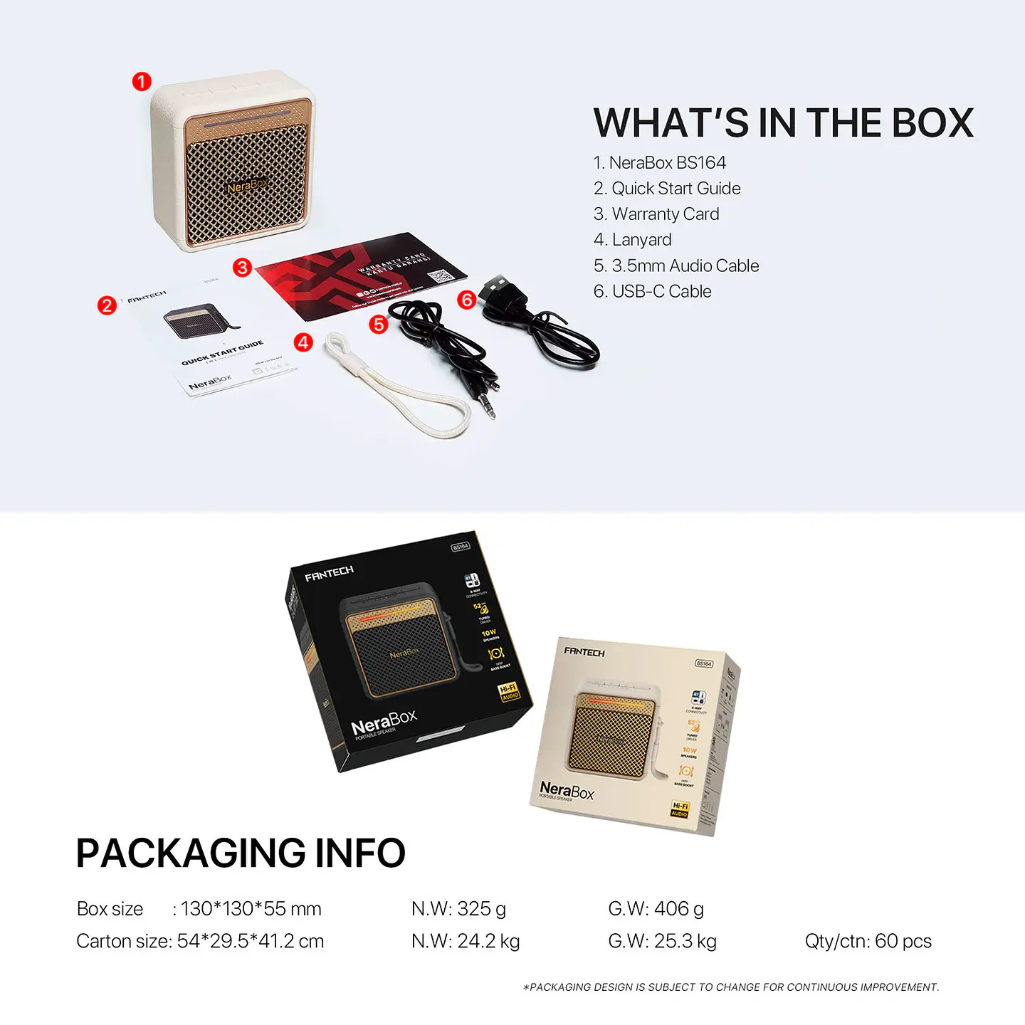 BS164 NeraBox Black Parlante Inalámbrico 10W 13