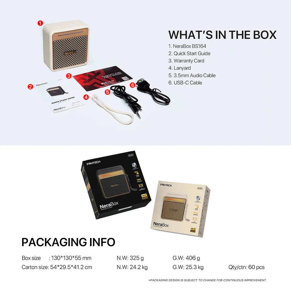 BS164 NeraBox Black Parlante Inalámbrico 10W 13
